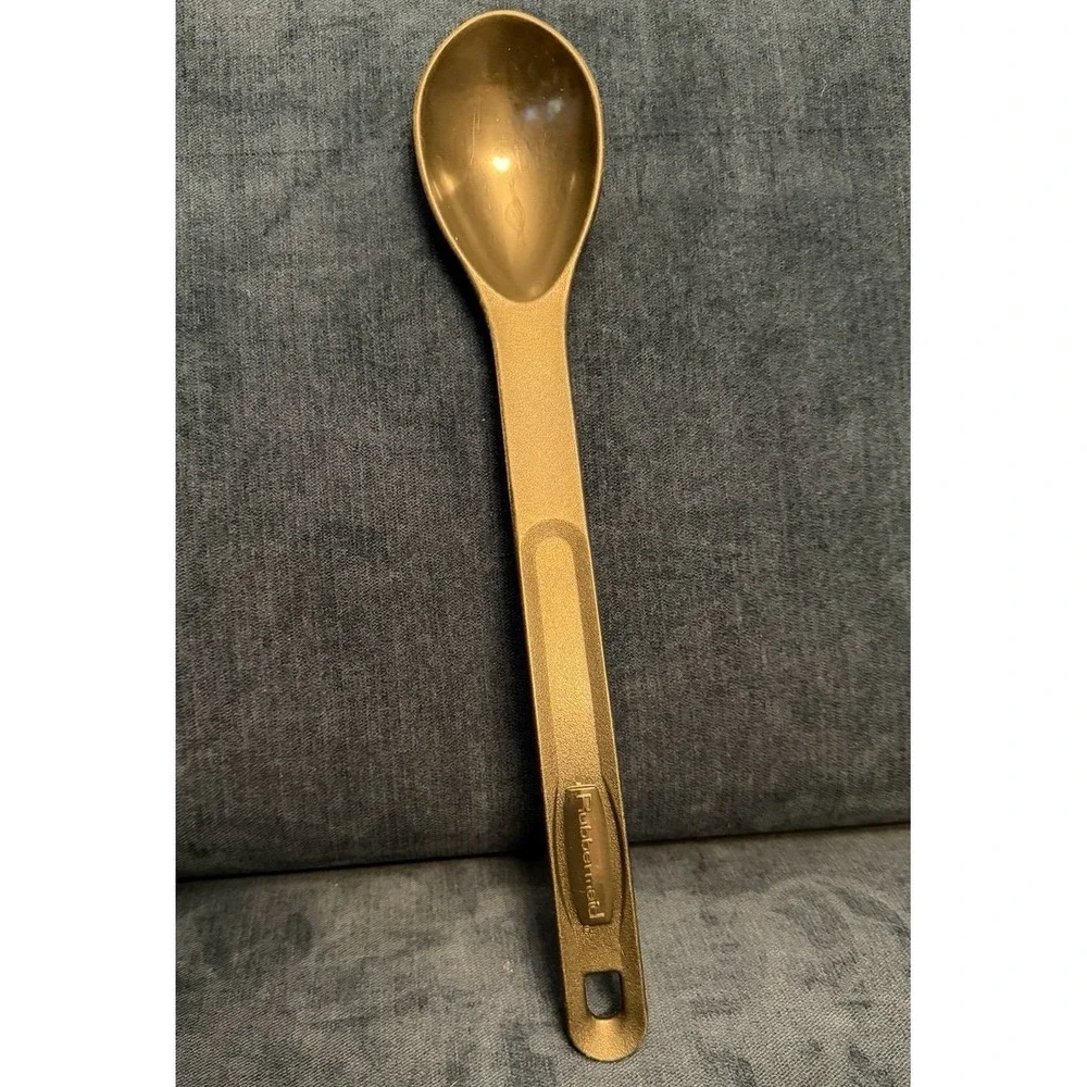 Vintage Rubbermaid Black Plastic Serving‎ Cooking Spoon 1973 Kitchen Utensil